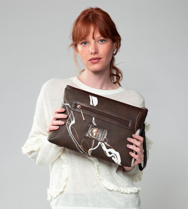 Anekke Nature Shodō Brown Clutch Kabelka | 784309SIY