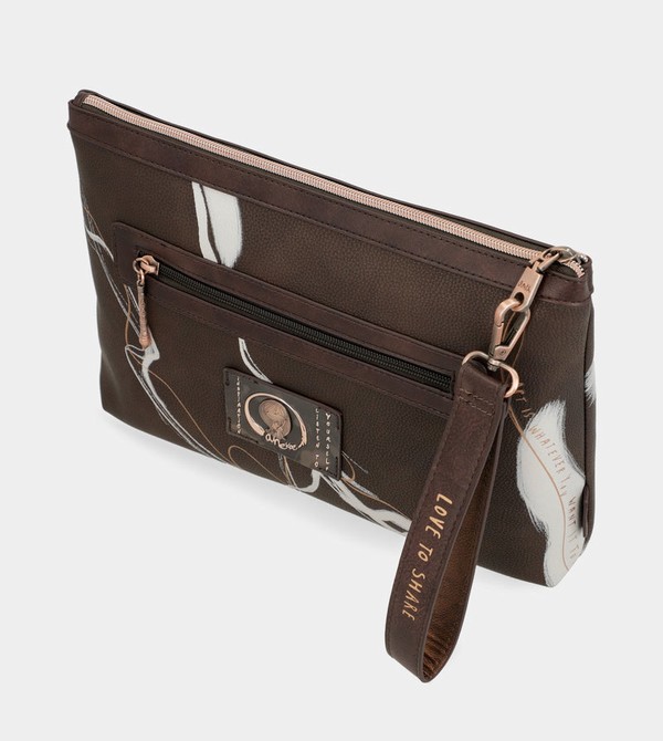 Anekke Nature Shodō Brown Clutch Kabelka | 784309SIY