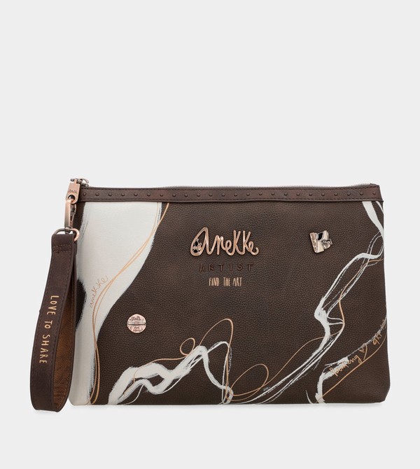 Anekke Nature Shodō Brown Clutch Kabelka | 784309SIY
