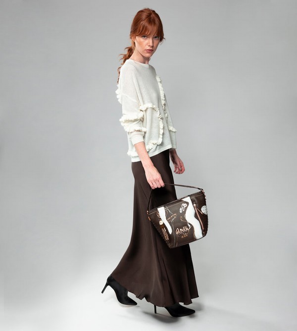 Anekke Nature Shodō Medium Brown Crossbody Kabelka | 214380QTE