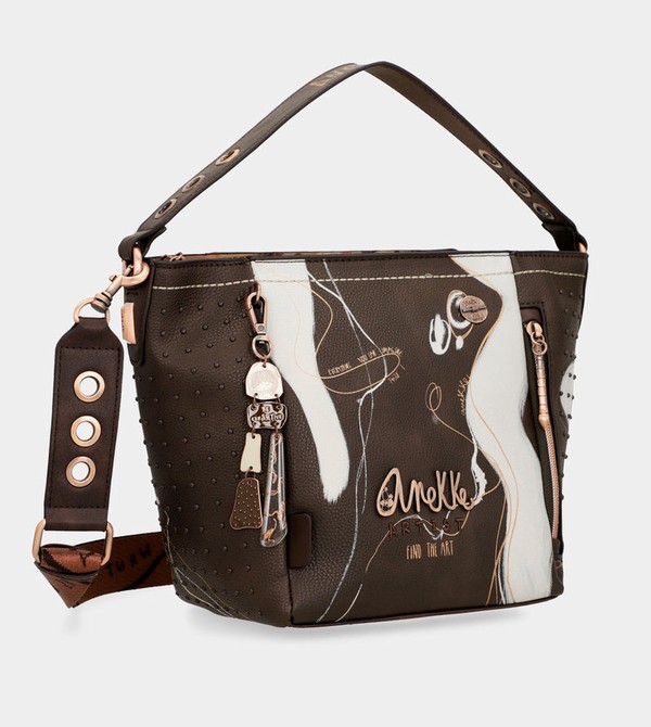 Anekke Nature Shodō Medium Brown Crossbody Kabelka | 214380QTE