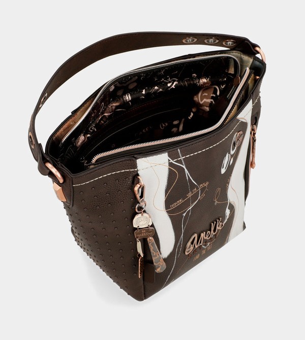 Anekke Nature Shodō Medium Brown Crossbody Kabelka | 214380QTE