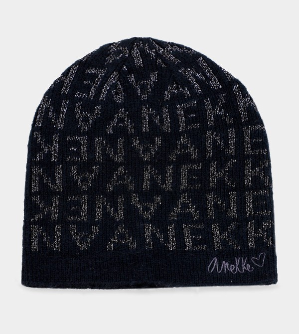 Anekke Navy Blue Contemporary Knit Klobuky | 098135WVO