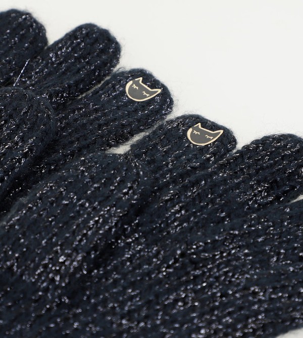 Anekke Navy Blue Logomania. Rukavice | 517846UMT