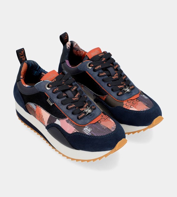 Anekke Navy Blue Palette Patterned Sports Obuv | 138947SVB