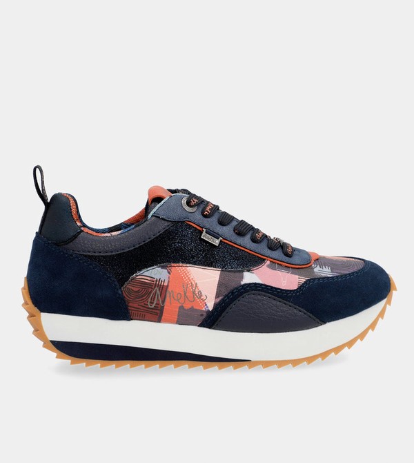Anekke Navy Blue Palette Patterned Sports Obuv | 138947SVB