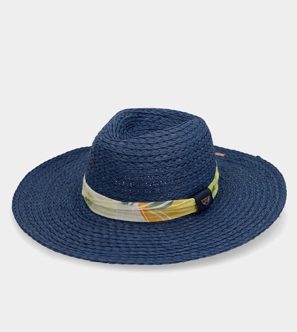 Anekke Navy Blue Raffia Klobuky | 689241SFG