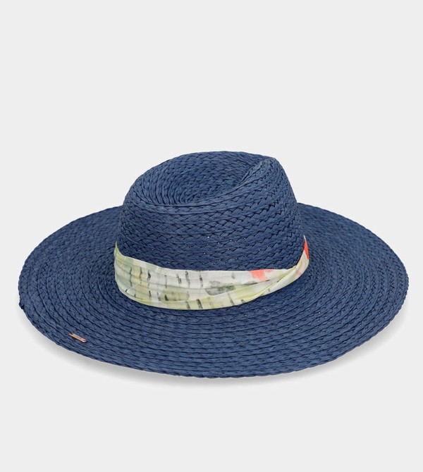 Anekke Navy Blue Raffia Klobuky | 689241SFG