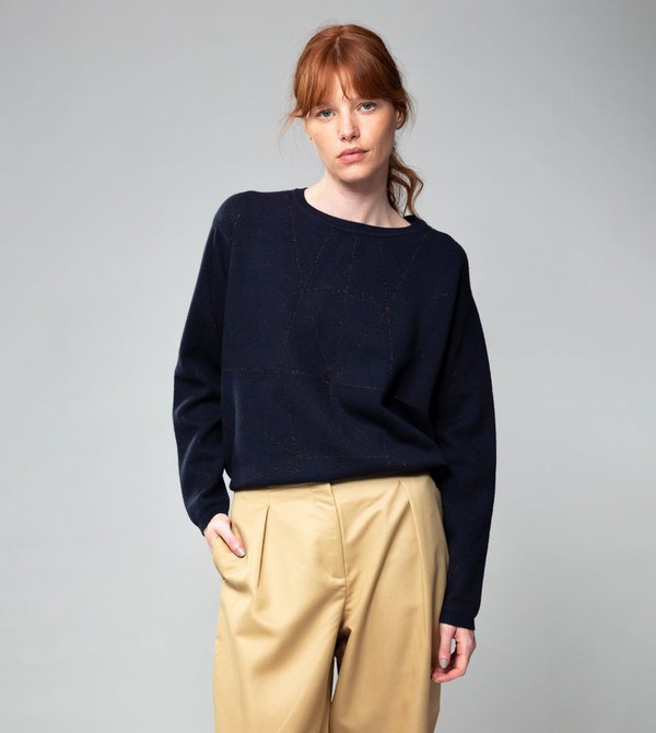 Anekke Navy Blue Shōen Svetre | 641085GSA