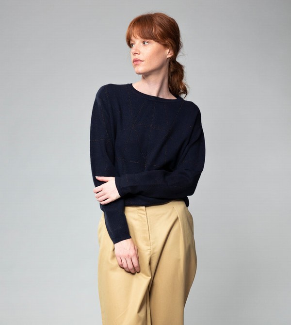 Anekke Navy Blue Shōen Svetre | 641085GSA