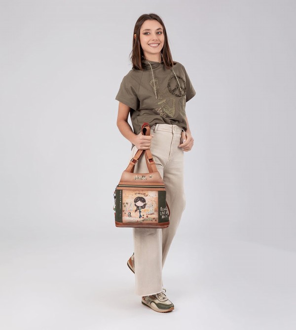 Anekke Peace & Love Camel Anti-theft Taška Cez Rameno | 876954NDR