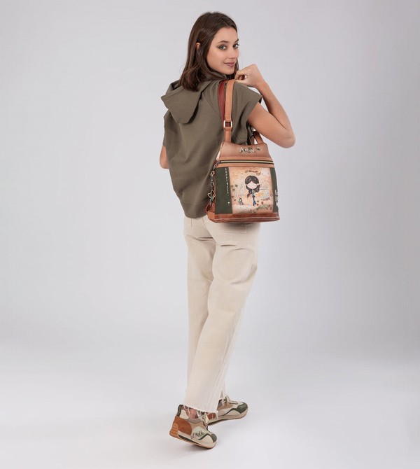 Anekke Peace & Love Camel Anti-theft Taška Cez Rameno | 876954NDR