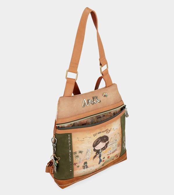 Anekke Peace & Love Camel Anti-theft Taška Cez Rameno | 876954NDR
