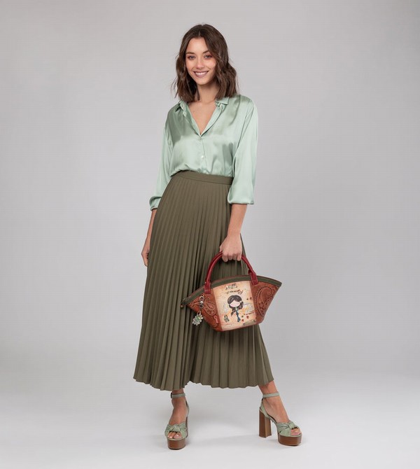 Anekke Peace & Love Camel Basket Crossbody Kabelka | 153079TLP