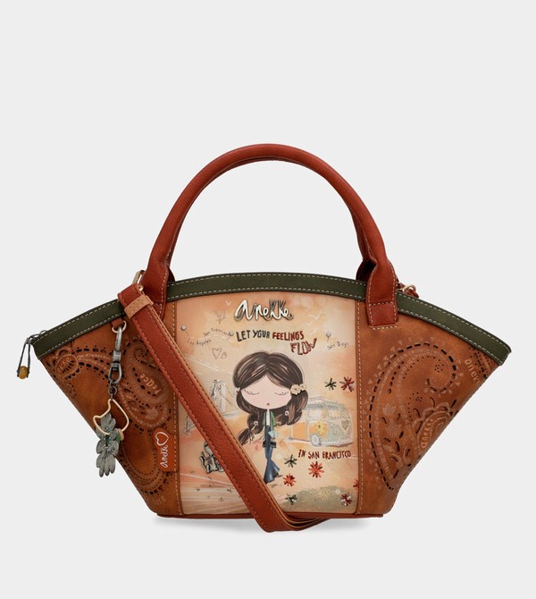 Anekke Peace & Love Camel Basket Crossbody Kabelka | 153079TLP