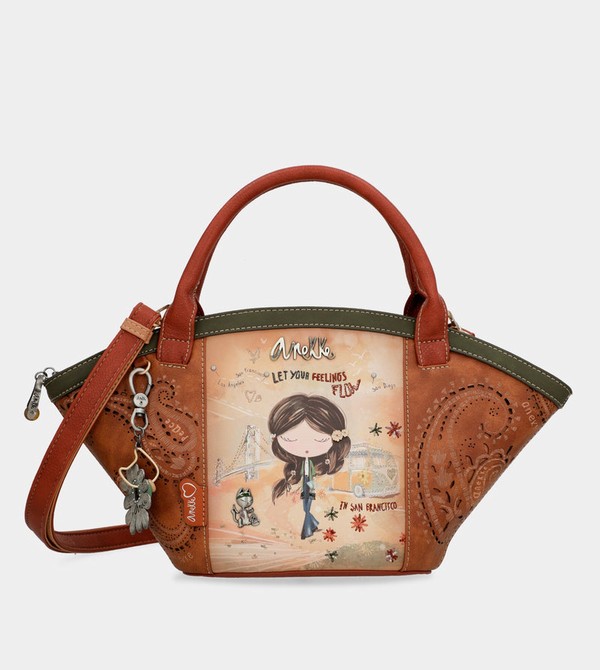 Anekke Peace & Love Camel Basket Crossbody Kabelka | 153079TLP