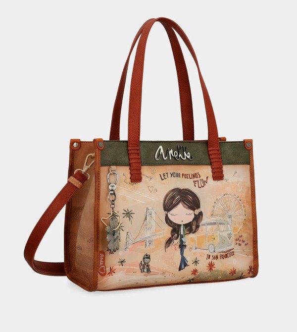 Anekke Peace & Love Camel Crossbody Kabelka | 624831JBI