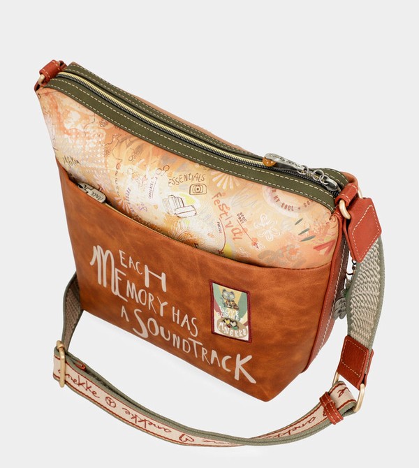 Anekke Peace & Love Camel Large Crossbody Kabelka | 620783PLY