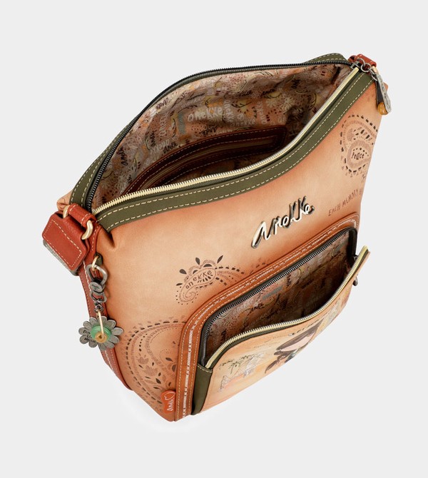 Anekke Peace & Love Camel Large Crossbody Kabelka | 620783PLY