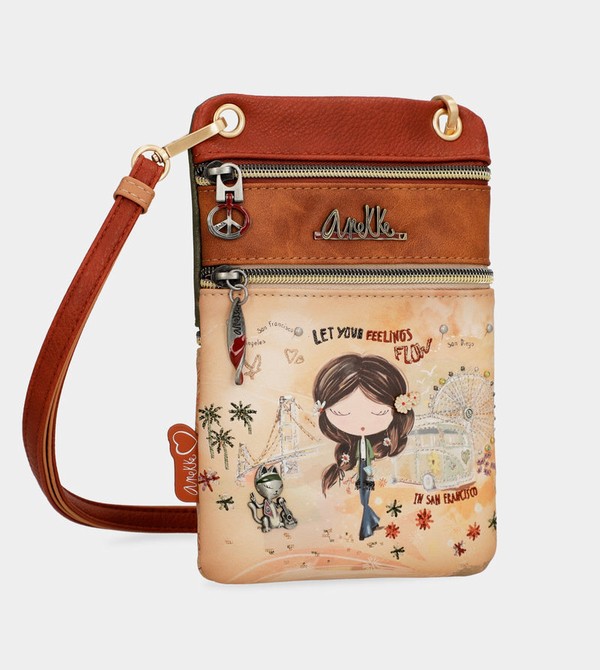 Anekke Peace & Love Camel Mini Crossbody Kabelka | 079385VYD