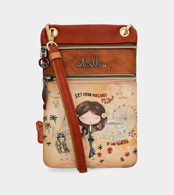 Anekke Peace & Love Camel Mini Crossbody Kabelka | 079385VYD