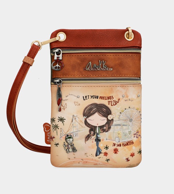 Anekke Peace & Love Camel Mini Crossbody Kabelka | 079385VYD