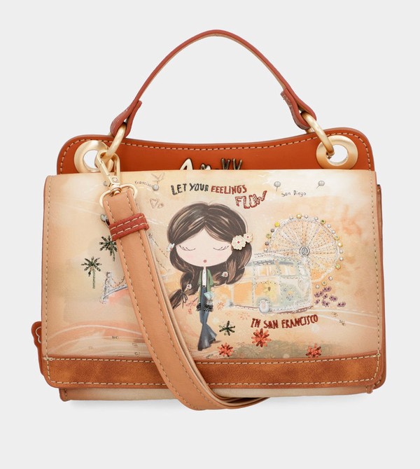 Anekke Peace & Love Camel Mini Crossbody Kabelka | 690814JVD