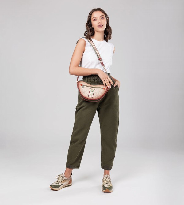 Anekke Peace & Love Camel Oval Crossbody Kabelka | 196345KPB