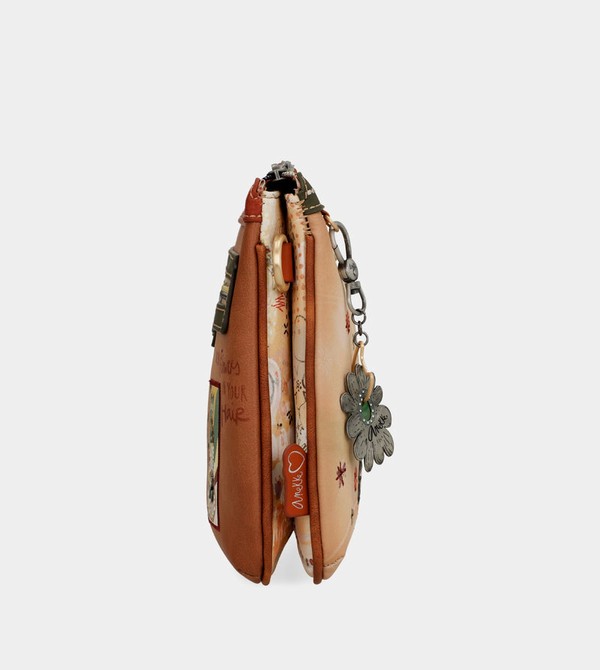 Anekke Peace & Love Camel Print Crossbody Kabelka | 568293UJM