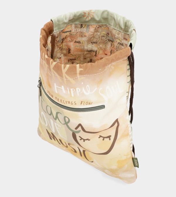Anekke Peace & Love Fabric Drawstring Batohy | 374268ZGW