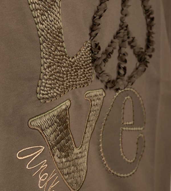 Anekke Peace & Love Green Sleeveless Mikiny | 186524HUS