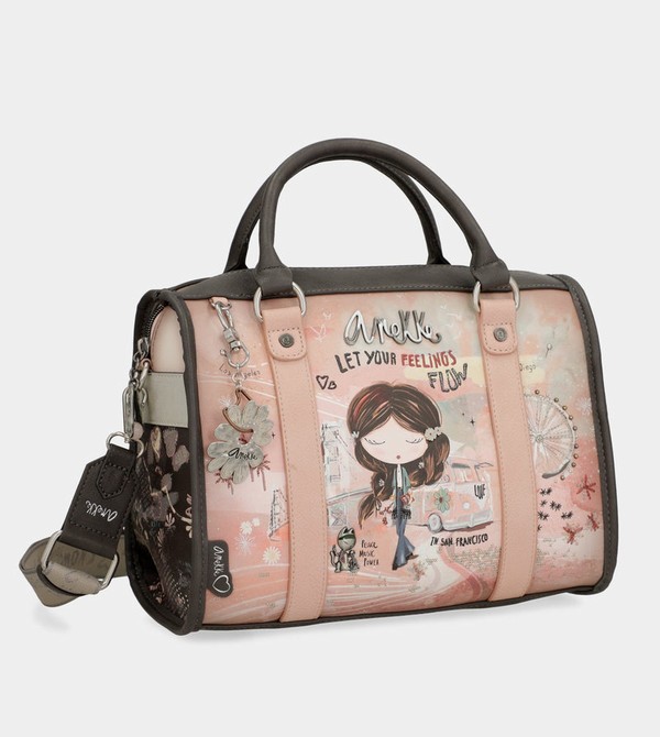 Anekke Peace & Love Pink Bowling Crossbody Kabelka | 417968OWG