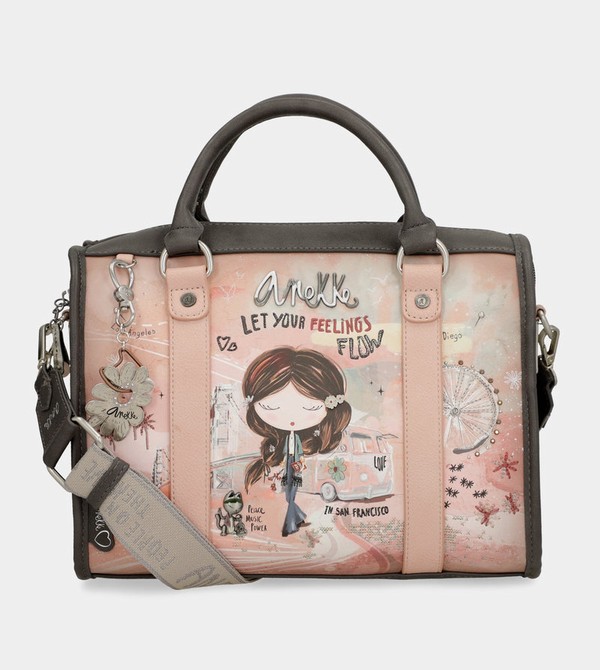 Anekke Peace & Love Pink Bowling Crossbody Kabelka | 417968OWG