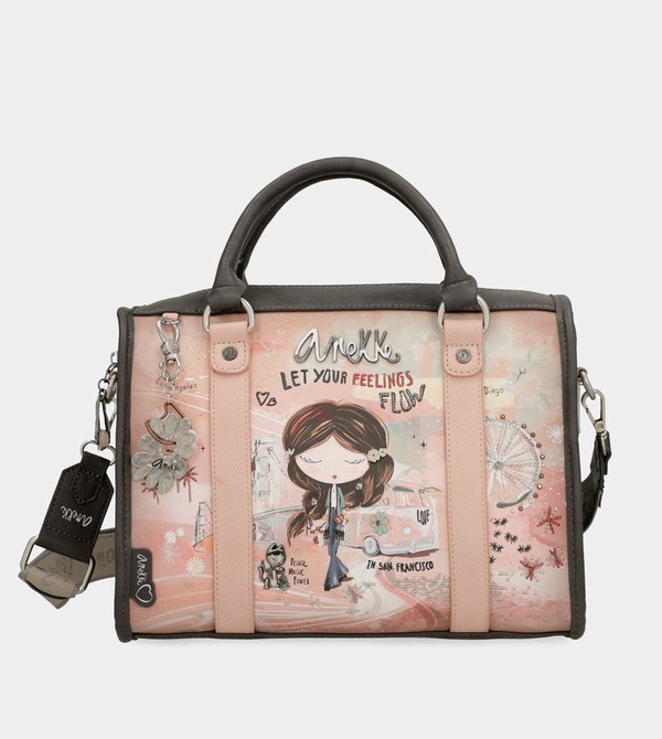 Anekke Peace & Love Pink Bowling Crossbody Kabelka | 417968OWG