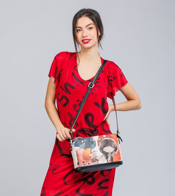 Anekke Printed With 3 Compartments Alma Crossbody Kabelka | 935284WTX