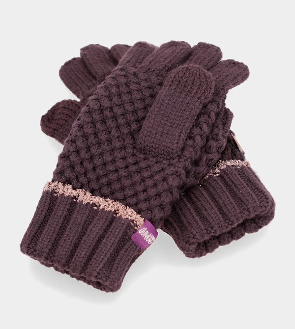 Anekke Purple Knitted Mittens Rukavice | 750164KHO