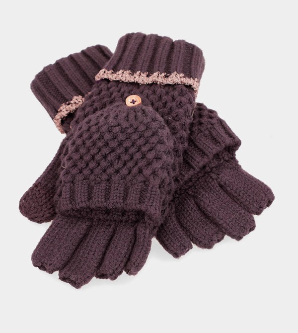 Anekke Purple Knitted Mittens Rukavice | 750164KHO