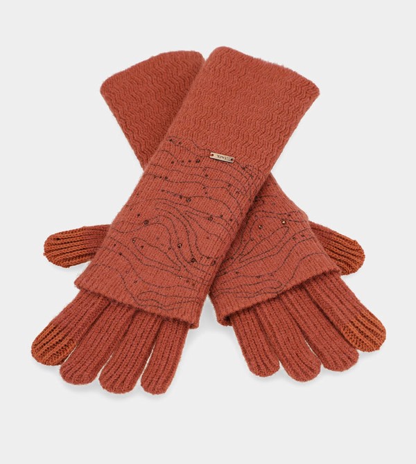Anekke Red Knitted Rukavice | 253416CIJ