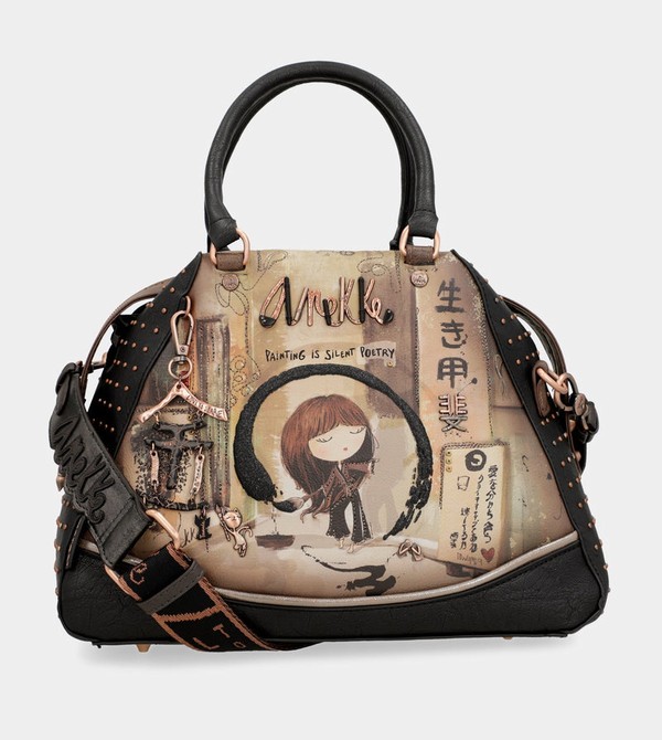 Anekke Shōen Large Black Crossbody Kabelka | 168750NOD
