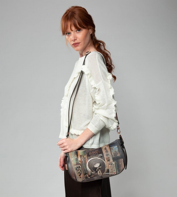 Anekke Shōen Oval With Chain Taška Cez Rameno | 713904NUW