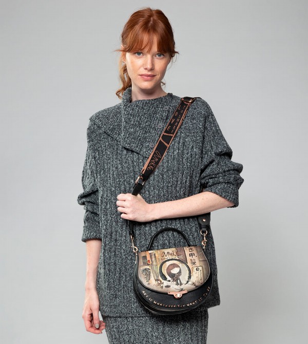 Anekke Shōen Oval With Flap Crossbody Kabelka | 638241COY