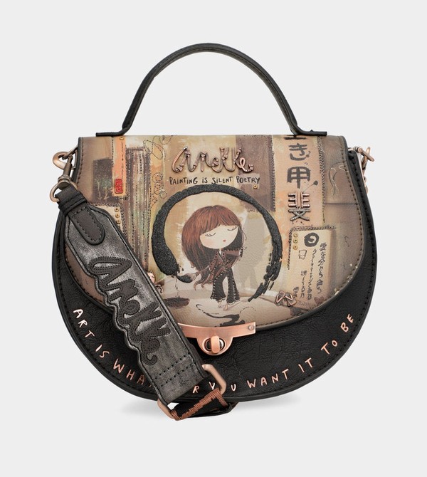 Anekke Shōen Oval With Flap Kabelka | 472153URZ