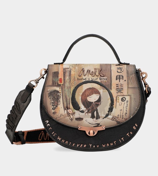 Anekke Shōen Oval With Flap Kabelka | 472153URZ