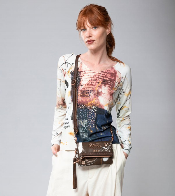 Anekke Small Brown Nature Shodō Kabelka | 187340CDG