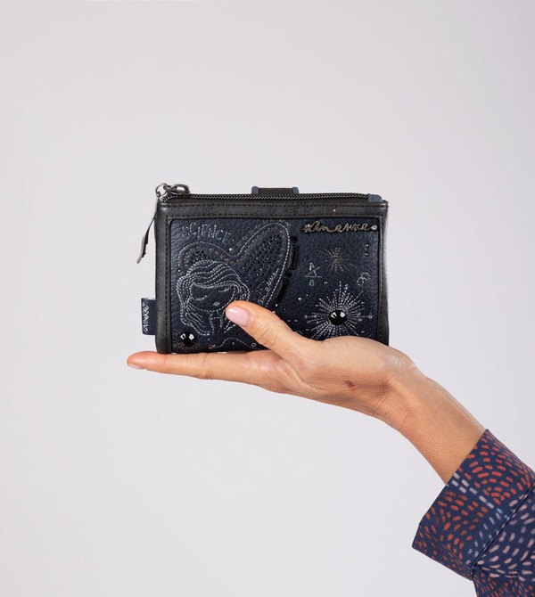 Anekke Studio Navy Blue Flexible Medium Rfid Penazenky | 650839YSQ
