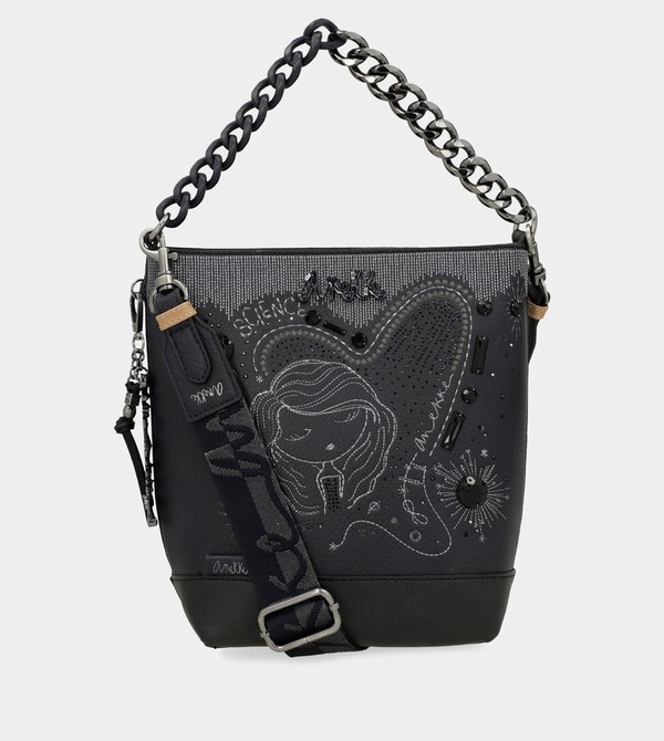 Anekke Studio Navy Blue Medium Crossbody Kabelka | 857360ATL