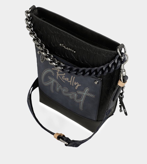 Anekke Studio Navy Blue Medium Crossbody Kabelka | 857360ATL