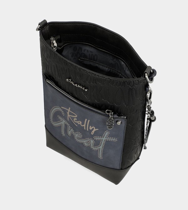 Anekke Studio Navy Blue Medium Crossbody Kabelka | 857360ATL
