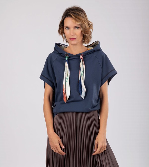 Anekke Studio Navy Blue Sleeveless Mikiny | 962758OTC