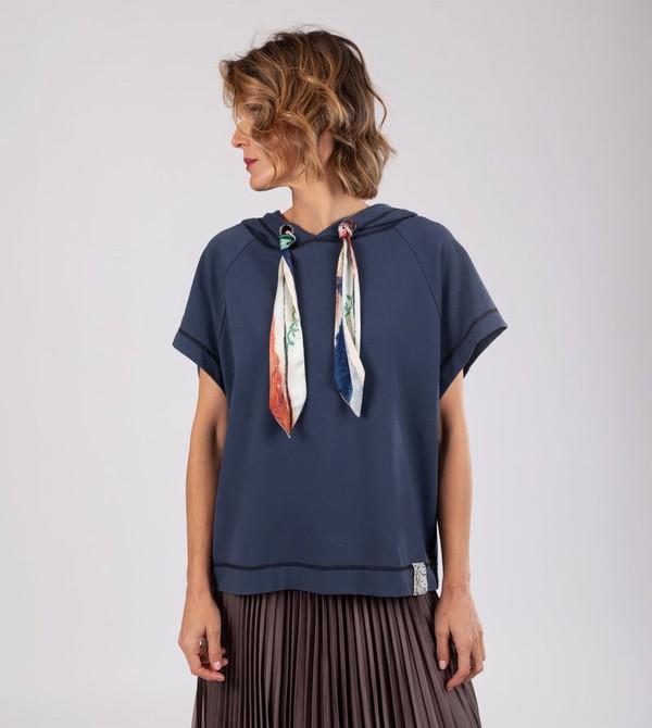 Anekke Studio Navy Blue Sleeveless Mikiny | 962758OTC